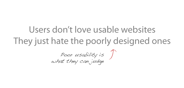 image of a quote about usable websites