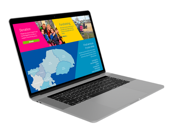 Cambridge charity website design example